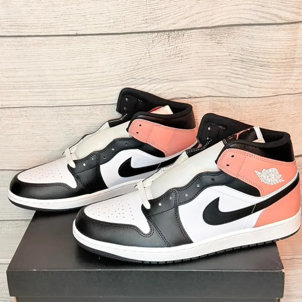 Jordan 1 mid white rust pink black.  Size 13